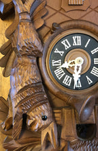 Load image into Gallery viewer, VINTAGE : Schneider Eight Day Hunter’s Style Cuckoo Clock (Large)