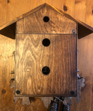 Load image into Gallery viewer, VINTAGE : Well Carved Traditional One Day Cuckoo Clock with Bird’s Nest