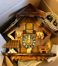 Load image into Gallery viewer, NEW IN STOCK- Musical Quartz Chalet Cuckoo Clock with Figurines