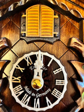 Load image into Gallery viewer, NEW IN STOCK - Quartz Traditional Cuckoo Clock with Handpainted Edelweiss Flowers (with music)