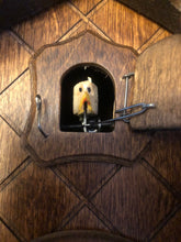 Load image into Gallery viewer, VINTAGE : Well Carved Traditional One Day Cuckoo Clock with Bird’s Nest