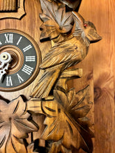 Load image into Gallery viewer, VINTAGE : Albert Schwer 8 Day Traditional Cuckoo Clock with Carved Birds