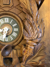 Load image into Gallery viewer, VINTAGE : Schneider Eight Day Hunter’s Style Cuckoo Clock (Large)