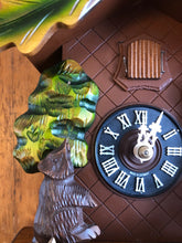 Load image into Gallery viewer, VINTAGE : Hubert Herr “Moving Bears” Cuckoo Clock (one day)