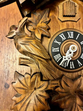 Load image into Gallery viewer, VINTAGE : Albert Schwer 8 Day Traditional Cuckoo Clock with Carved Birds