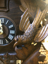 Load image into Gallery viewer, VINTAGE : Well Carved Traditional Eight Day Cuckoo Clock (1978)