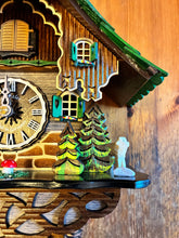 Load image into Gallery viewer, NEW IN STOCK- Musical Quartz Chalet Cuckoo Clock with Green Roof