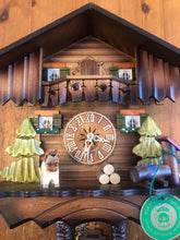 Load image into Gallery viewer, VINTAGE - Hekas Chalet Cuckoo Clock with Rescue Dog