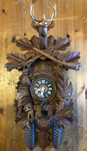 Load image into Gallery viewer, VINTAGE : Schneider Eight Day Hunter’s Style Cuckoo Clock (Large)