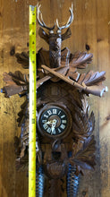 Load image into Gallery viewer, VINTAGE : Schneider Eight Day Hunter’s Style Cuckoo Clock (Large)