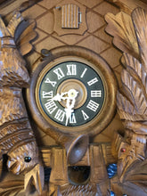 Load image into Gallery viewer, VINTAGE : Schneider Eight Day Hunter’s Style Cuckoo Clock (Large)