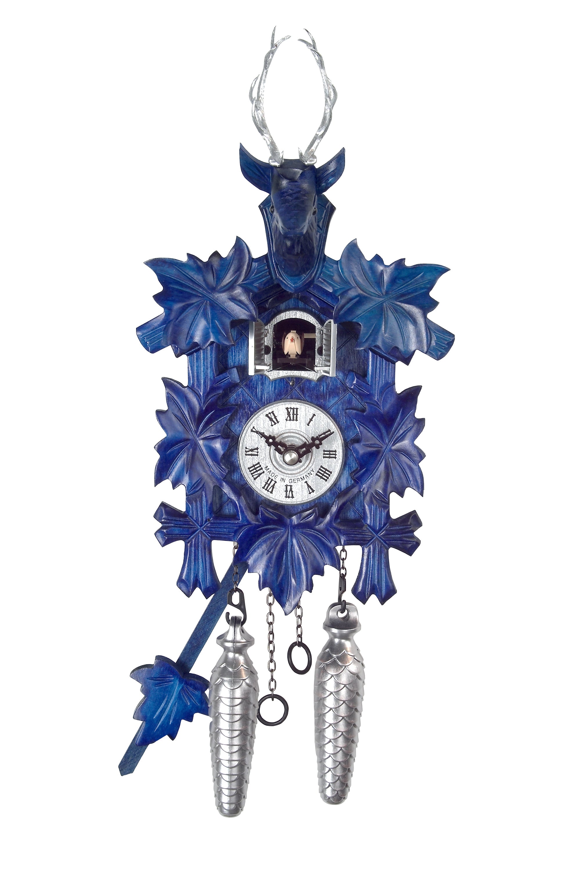 NEW Modern One Day Cuckoo Clock in Blue