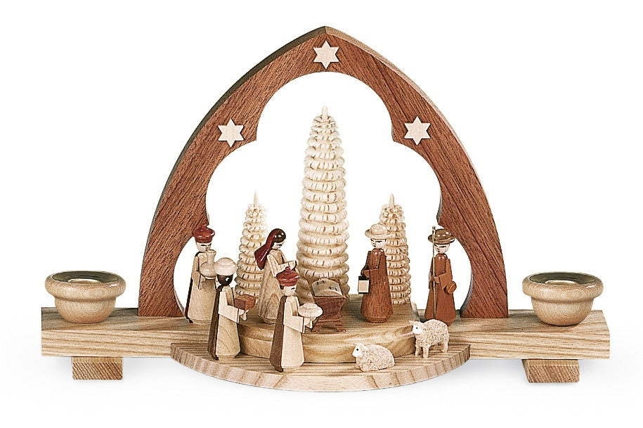 NEW - Handmade German Candle Arch - “The Nativity”