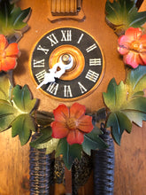 Load image into Gallery viewer, VINTAGE : Small, Uniquely Painted Cuckoo Clock (one day movement)
