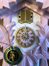 Load image into Gallery viewer, NEW IN STOCK : Traditional Quartz Cuckoo Clock with Pink and Gold Accents - with music
