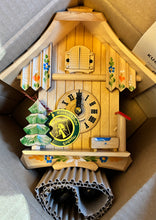 Load image into Gallery viewer, NEW IN STOCK- Quartz Chalet Cuckoo Clock with Hand painted details (with music)

