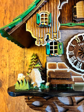 Load image into Gallery viewer, NEW IN STOCK- Musical Quartz Chalet Cuckoo Clock with Green Roof
