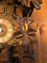 Load image into Gallery viewer, VINTAGE : Well Carved Eight Day Traditional Cuckoo Clock
