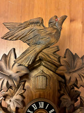 Load image into Gallery viewer, VINTAGE : Albert Schwer 8 Day Traditional Cuckoo Clock with Carved Birds
