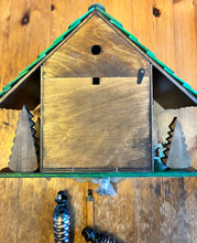Load image into Gallery viewer, NEW IN STOCK- Musical Quartz Chalet Cuckoo Clock with Green Roof
