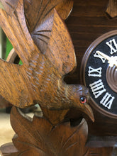 Load image into Gallery viewer, VINTAGE : Well Carved Traditional Eight Day Cuckoo Clock (1978)
