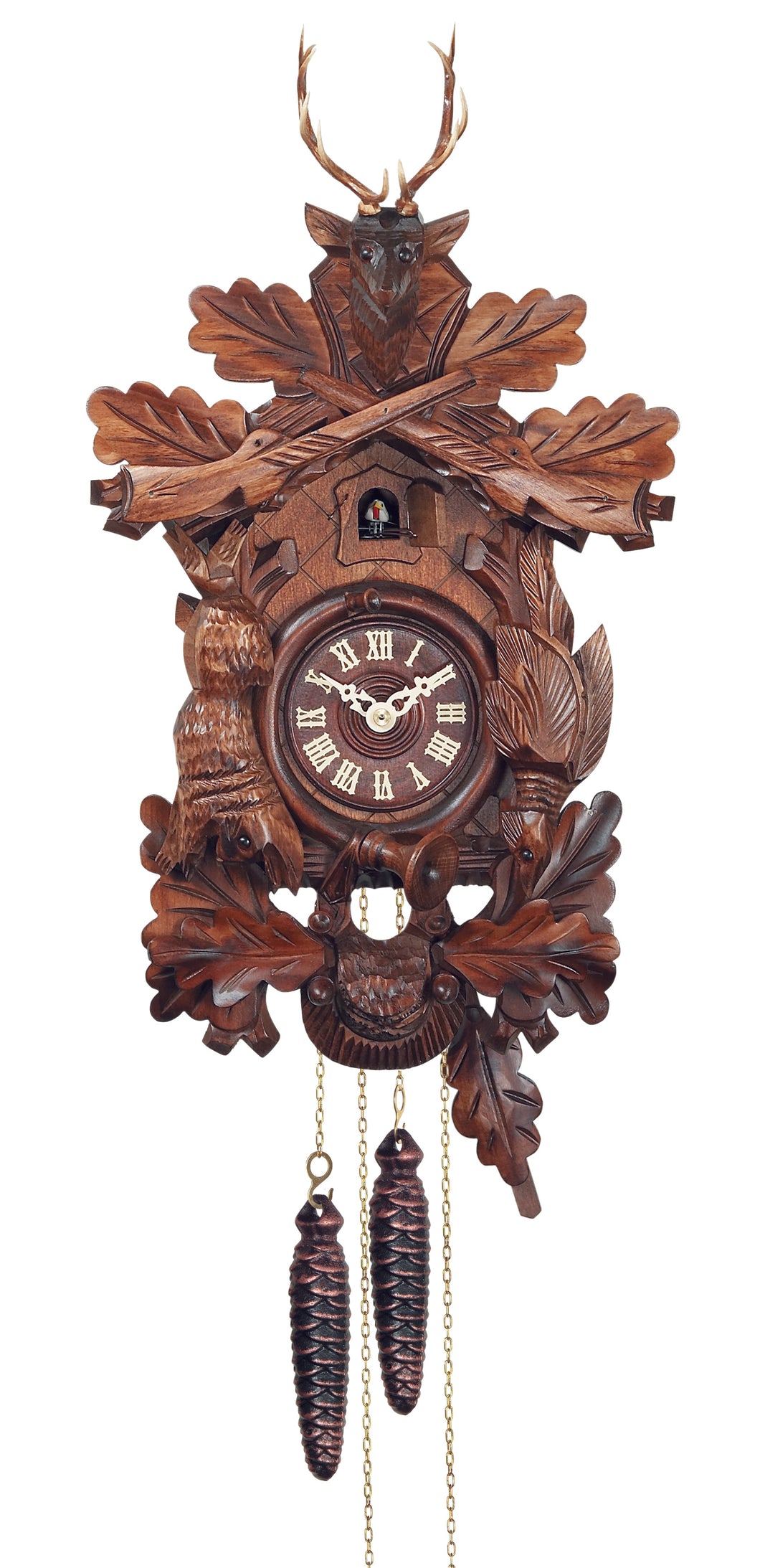 NEW - Quartz Traditional Hunter’s Cuckoo Clock (with or without music)