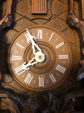 Load image into Gallery viewer, VINTAGE : Well Carved Eight Day Traditional Cuckoo Clock
