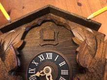 Load image into Gallery viewer, VINTAGE : Well Carved Traditional Eight Day Cuckoo Clock (1978)
