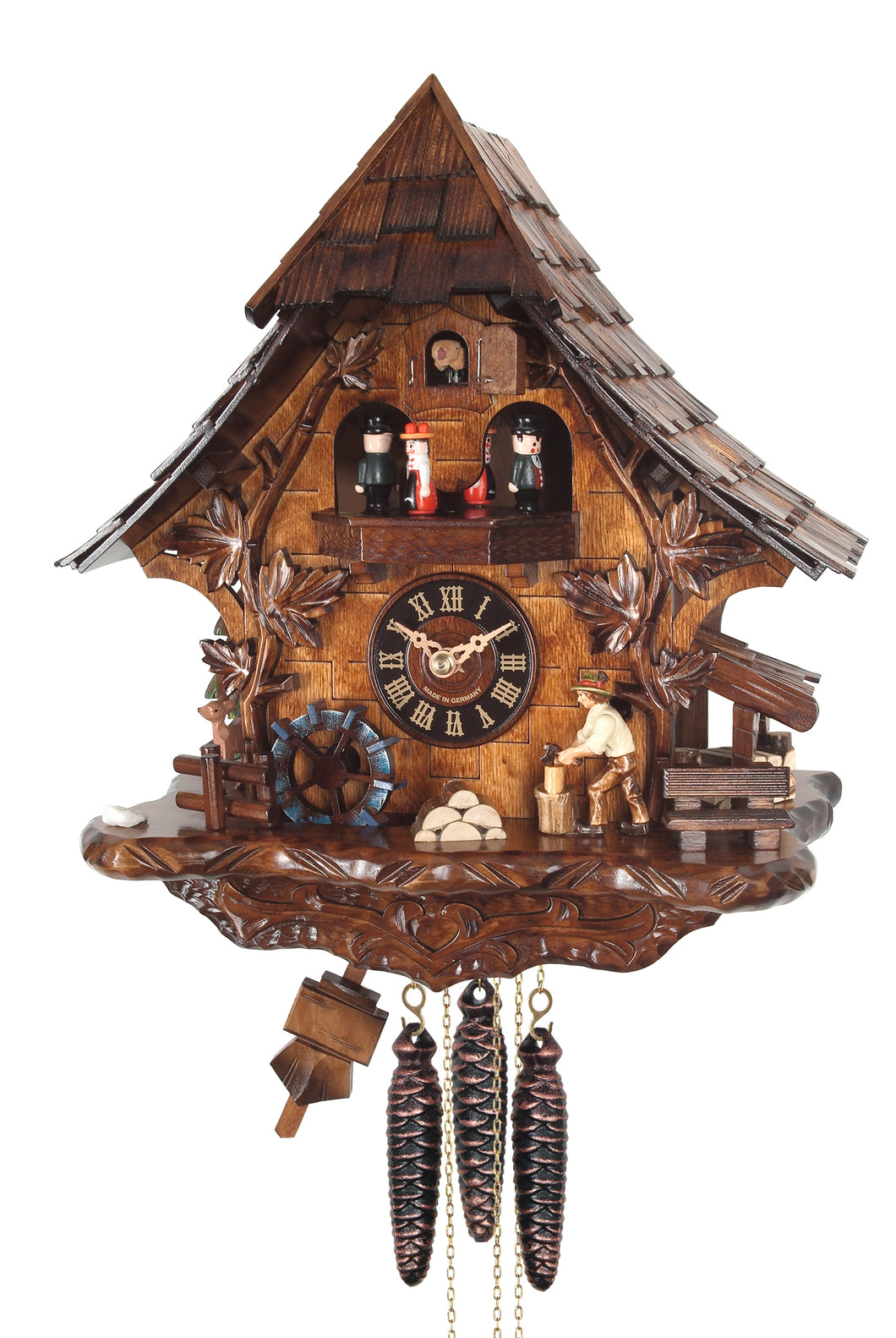 NEW - Carved Chalet with Music and Moving Parts