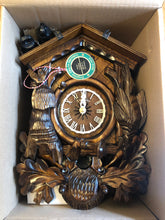 Load image into Gallery viewer, NEW IN STOCK : Musical Hunter’s Cuckoo Clock with Quartz Movement
