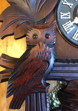 Load image into Gallery viewer, VINTAGE : Hubert Herr One Day Cuckoo Clock with Moving Owls
