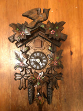 Load image into Gallery viewer, VINTAGE - Traditional Cuckoo with Factory Painted Flowers
