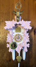 Load image into Gallery viewer, NEW IN STOCK : Traditional Quartz Cuckoo Clock with Pink and Gold Accents - with music
