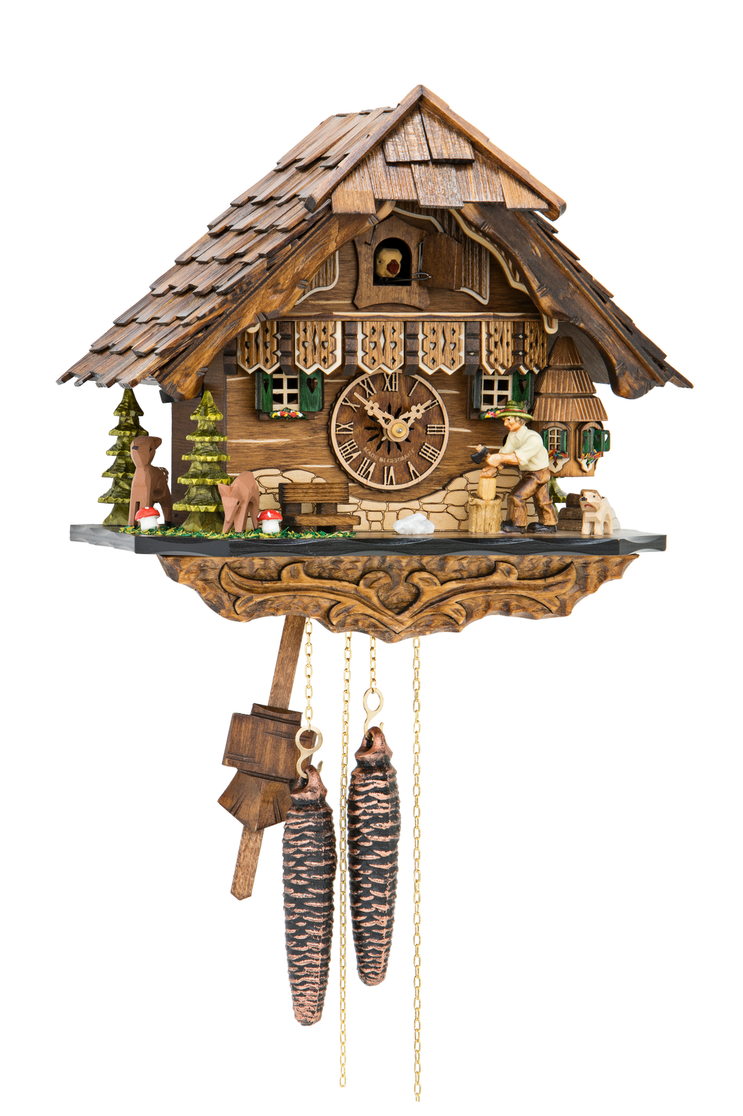 NEW - Elaborately Carved Chalet with Woodchopper