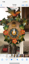 Load image into Gallery viewer, VINTAGE : Small, Uniquely Painted Cuckoo Clock (one day movement)

