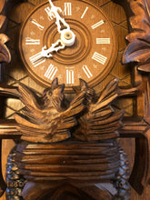 Load image into Gallery viewer, VINTAGE : Well Carved Eight Day Traditional Cuckoo Clock

