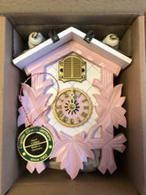 Load image into Gallery viewer, NEW IN STOCK : Traditional Quartz Cuckoo Clock with Pink and Gold Accents - with music
