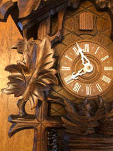 Load image into Gallery viewer, VINTAGE : Well Carved Eight Day Traditional Cuckoo Clock
