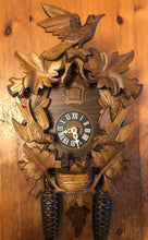Load image into Gallery viewer, VINTAGE : Well Carved Traditional Eight Day Cuckoo Clock (1978)
