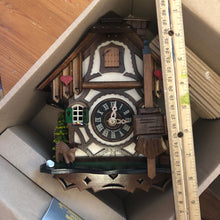 Load image into Gallery viewer, New In Stock - Chalet Cuckoo Clock with Hearts and Moving Chimney Sweep
