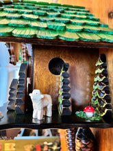 Load image into Gallery viewer, NEW IN STOCK- Musical Quartz Chalet Cuckoo Clock with Green Roof
