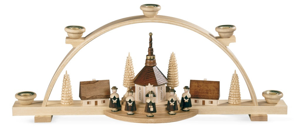 NEW - Handmade German Candle Arch - Carolers