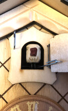 Load image into Gallery viewer, NEW IN STOCK : Traditional Cuckoo Clock with Natural Wood Finish and Hand painted Flowers
