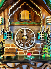 Load image into Gallery viewer, NEW IN STOCK- Musical Quartz Chalet Cuckoo Clock with Green Roof
