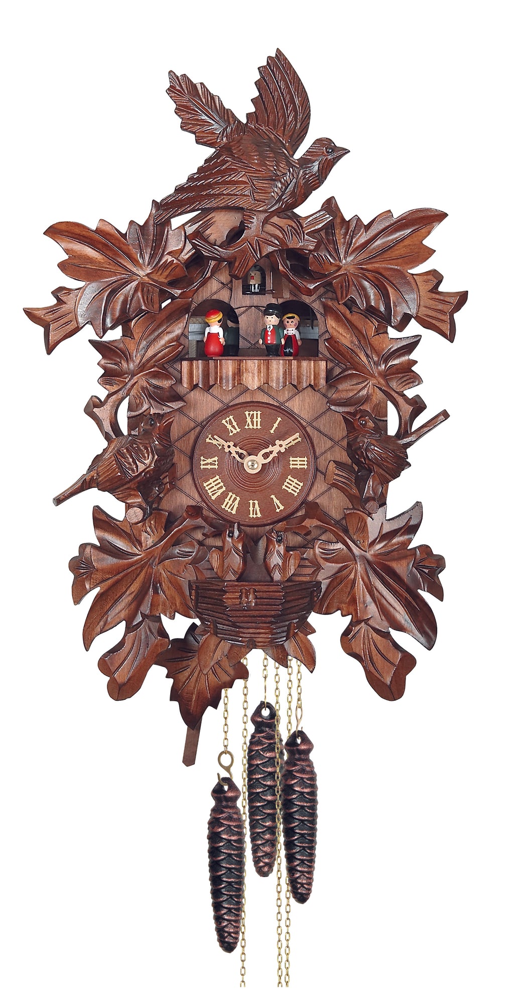 NEW - Traditional Cuckoo Clock with Dancer Platform and Music