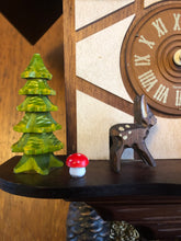 Load image into Gallery viewer, VINTAGE : Eight Day Chalet Cuckoo Clock with Moving Deer and Forest Details
