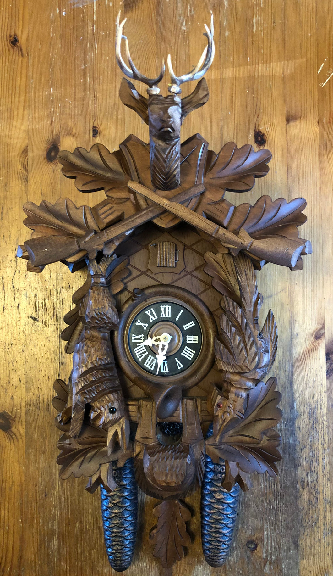 VINTAGE : Schneider Eight Day Hunter’s Style Cuckoo Clock (Large)