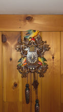 Load and play video in Gallery viewer, NEW IN STOCK- Quartz Traditional Cuckoo Clock with Colorful Birds and Nest (with music)
