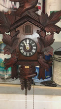 Load and play video in Gallery viewer, VINTAGE : Hubert Herr One Day Cuckoo Clock with Moving Owls
