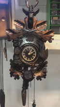 Load and play video in Gallery viewer, NEW IN STOCK : Musical Hunter’s Cuckoo Clock with Quartz Movement
